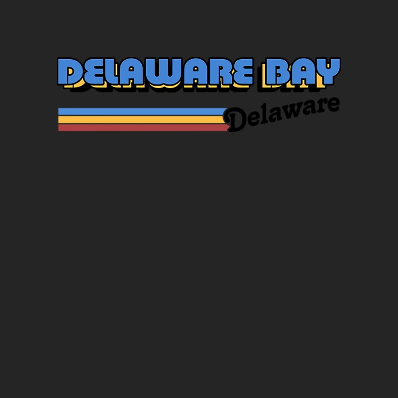Delaware Bay, Delaware   Retro Styled Design Male Pullover Sweatshirt