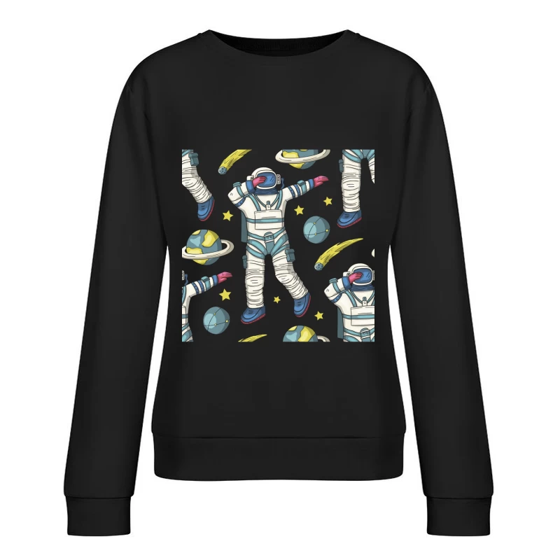 Weltraum-Abenteuer mit Astronauten Damen Pullover Sweatshirt