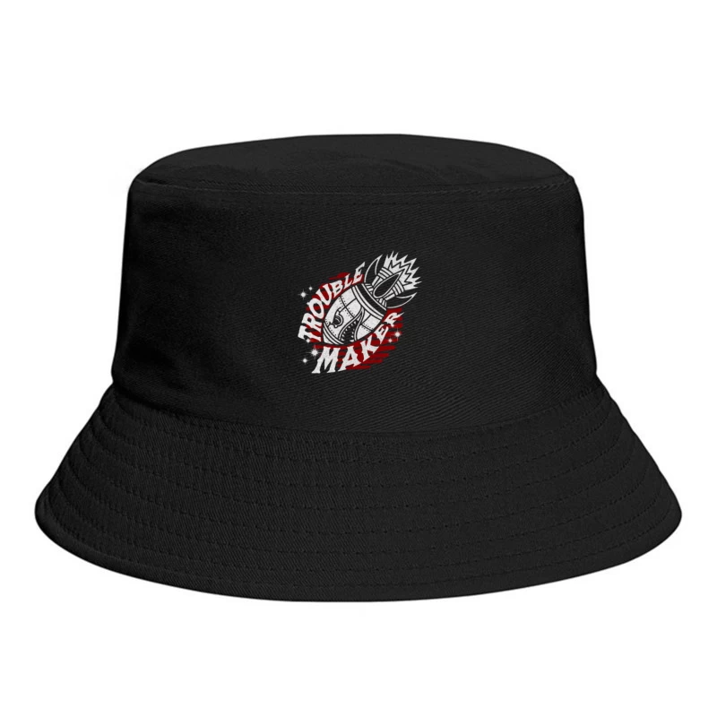 Fairy Tail Anime Guild Symbol in Red and White Bucket Hat