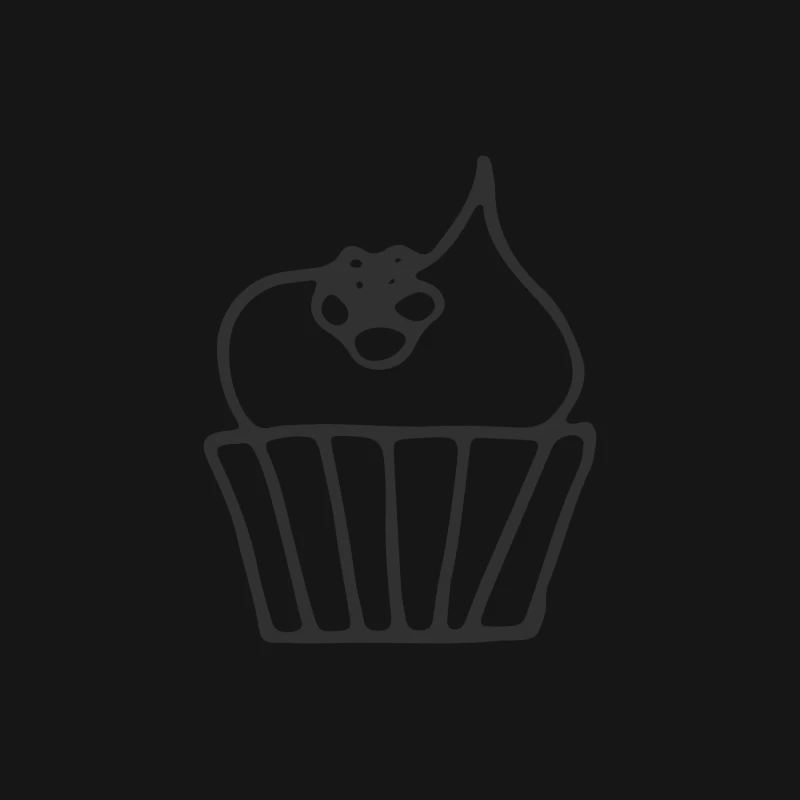 Silhouette d'un cupcake Homme Manches Longues T-Shirt