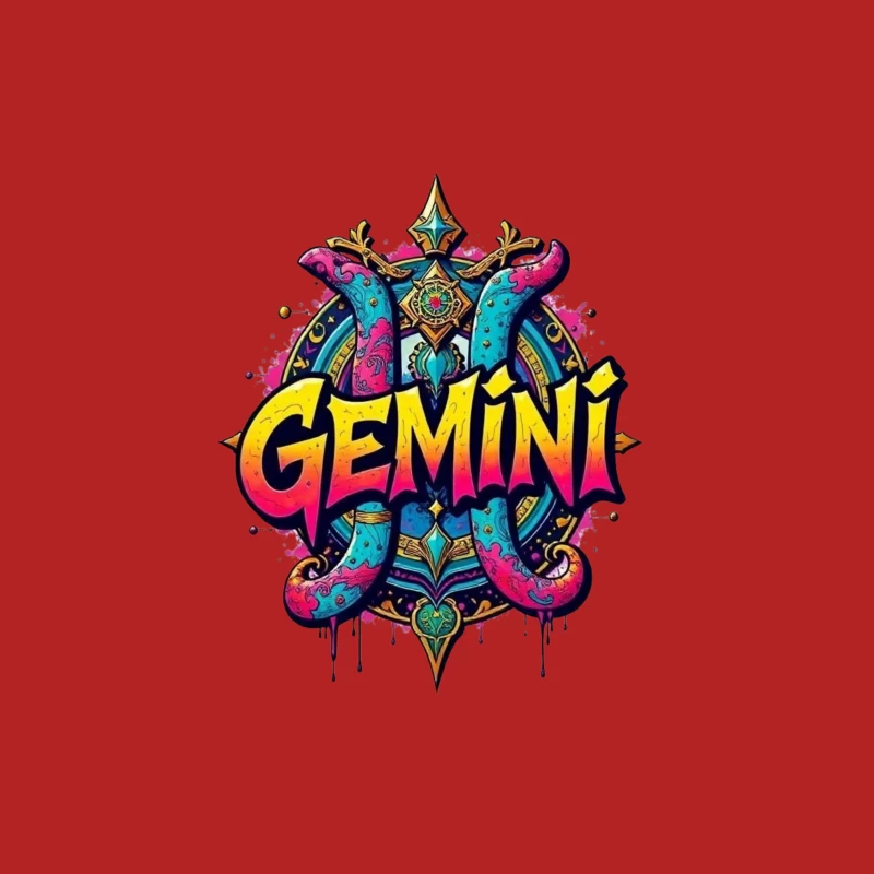 Gemini Zodiac Art Male T-Shirt