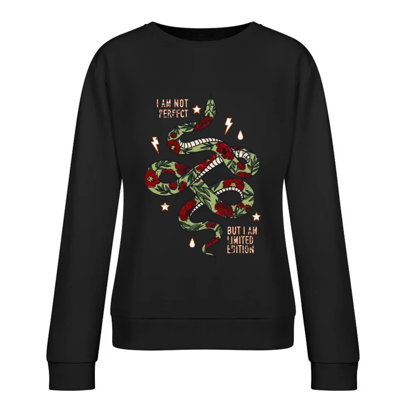 Serpent artistique avec message unique Femme Sweat-shirt à enfiler