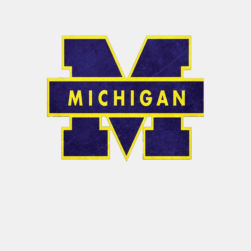 University of Michigan Athletic Block M Logo in Navy and Yellow Male Tank Top