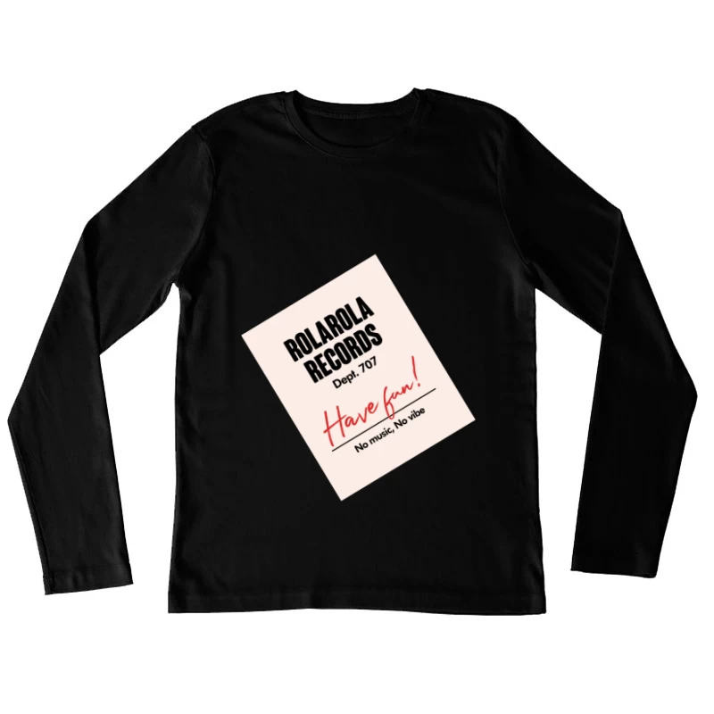 Musikposter, Rolarola Records, Spaß haben Damen Langarm T-Shirt