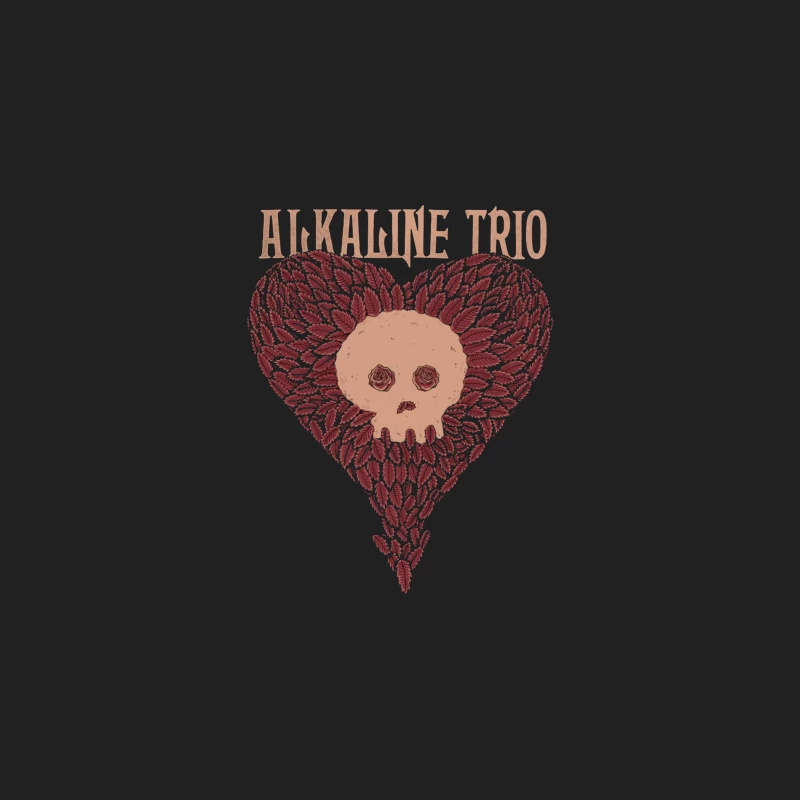 Alkaline Trio Gothic Heart Skull Logo Design Bucket Hat