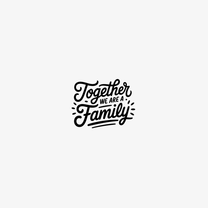 Together We Are Family: Unifying Typography Quote Female Long Sleeve T-Shirt