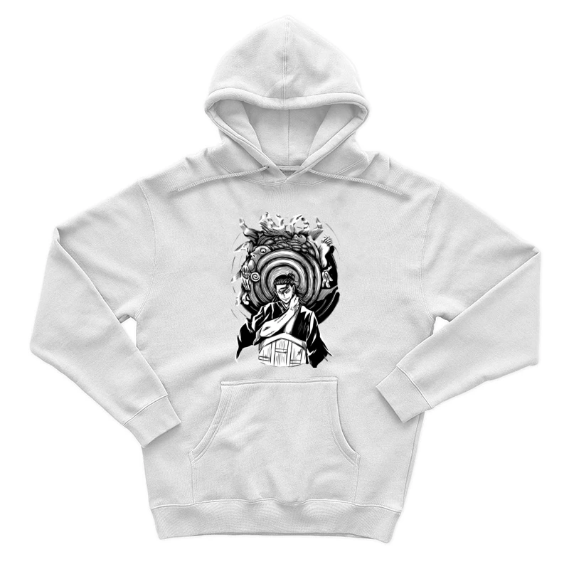 Mystischer Krieger mit Wirbelmuster Herren Pullover Hoodie