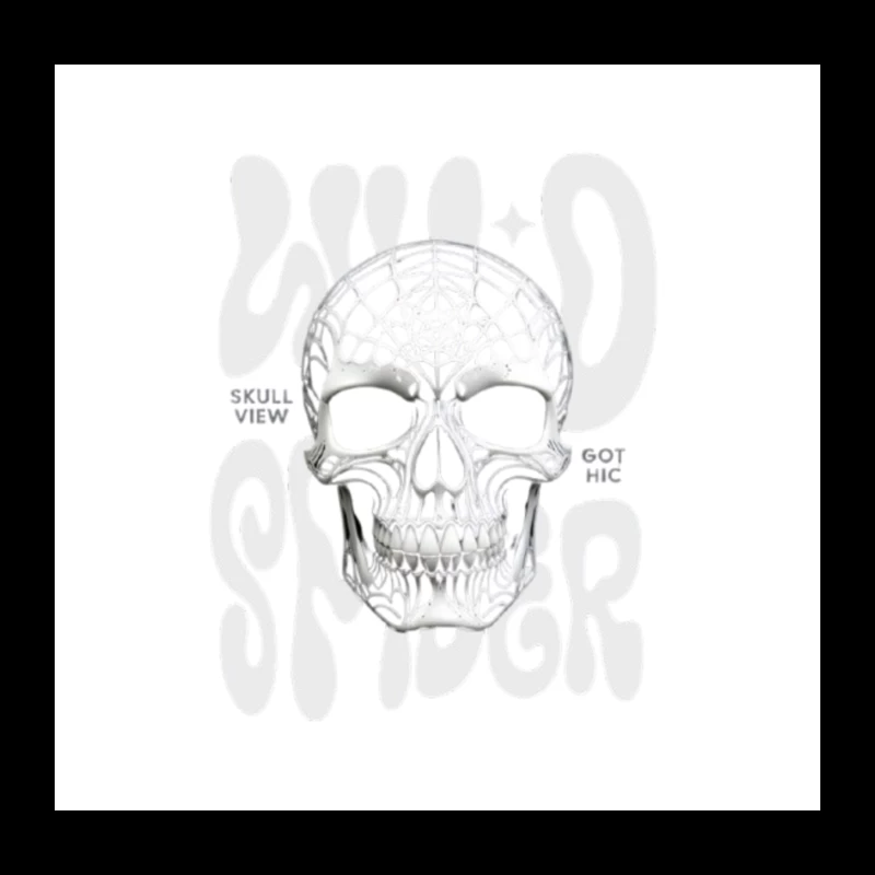 Gothic Anatomical Skull Sketch Illustration Throw Pillow