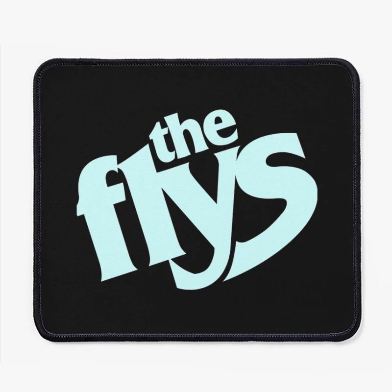 The Flys Band Logo in Light Blue Typography Mouse Pad