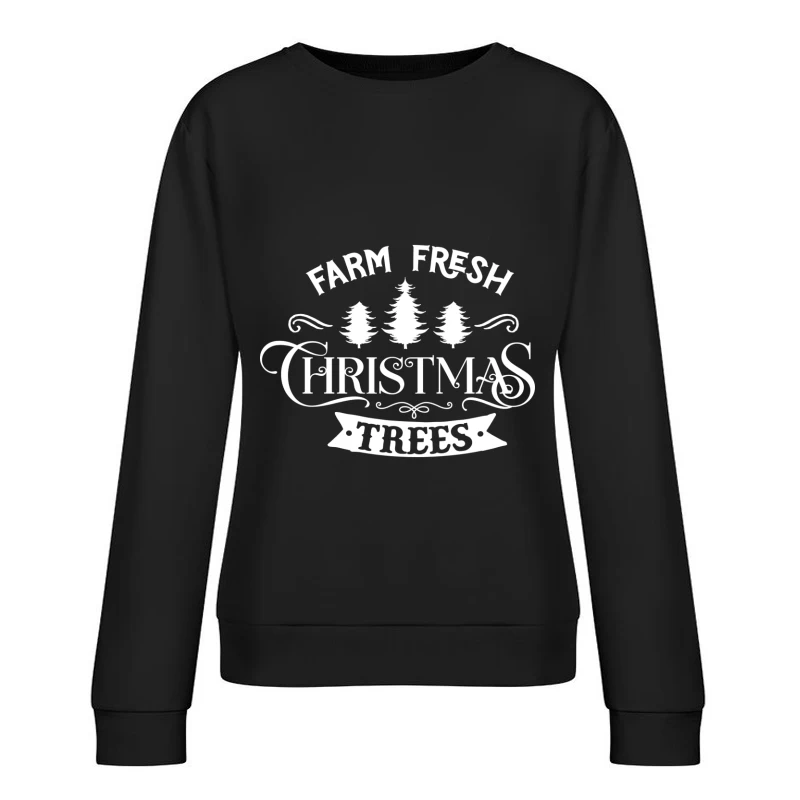 Affiche de vente d'arbres de Noël frais Femme Sweat-shirt à enfiler