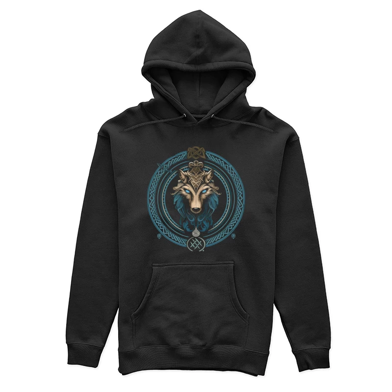 Mystic Celtic Wolf Female Pullover Hoodie