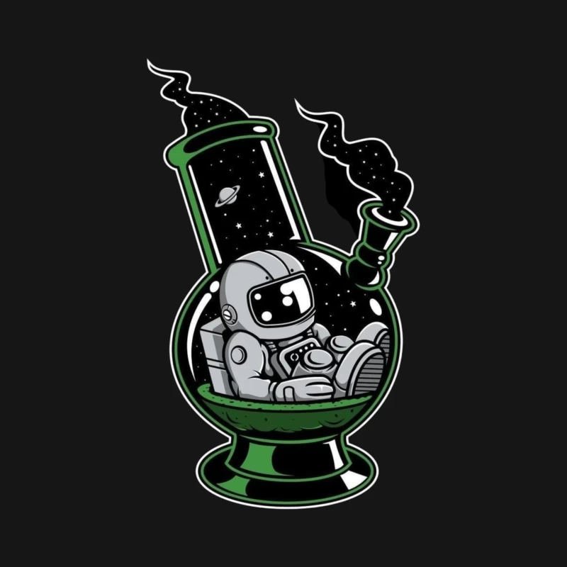 Cosmic Astronaut in a Bong Male Long Sleeve T-Shirt