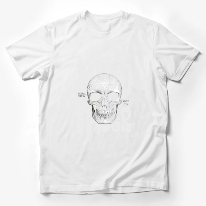 Gothic Anatomical Skull Sketch Illustration Male T-Shirt