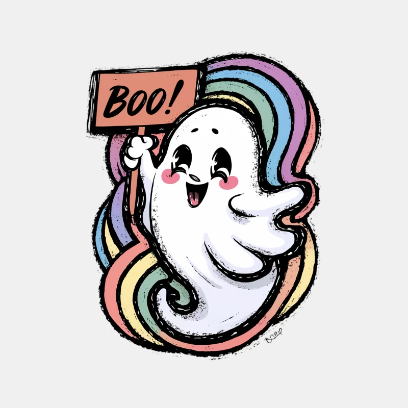Dessin animé de fantôme joyeux pour Halloween Homme Débardeur