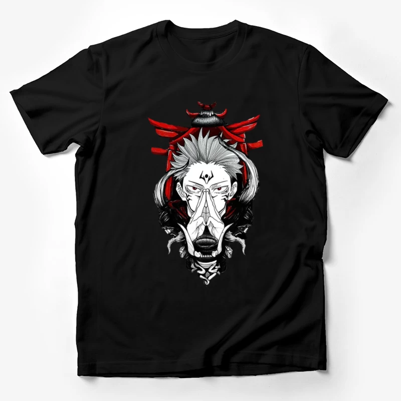 Dämonisches Samurai-Porträt Herren T-Shirt