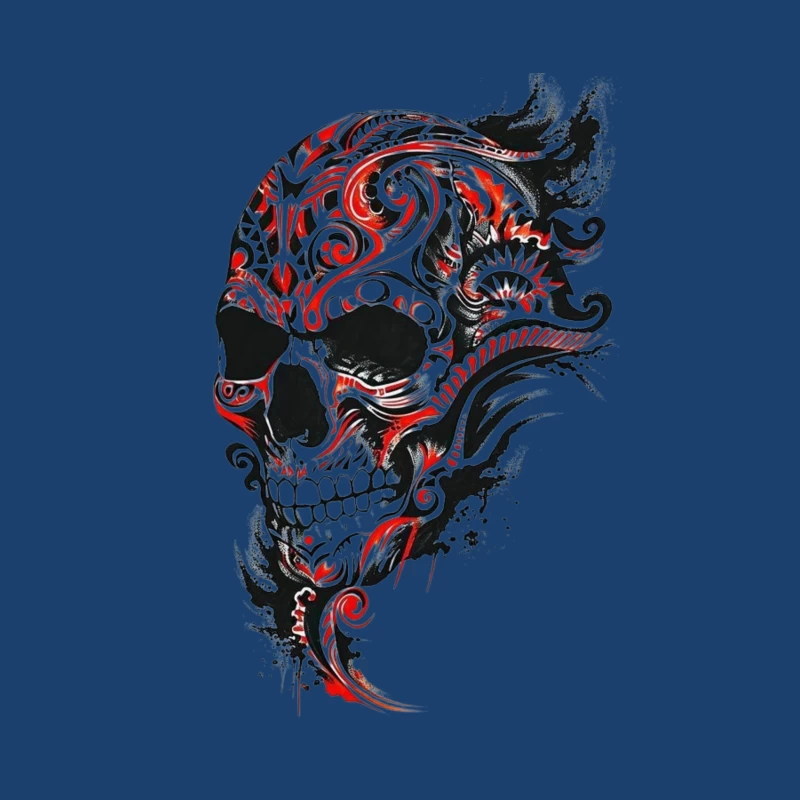 Abstract Decorative Skull Art Male Pullover Hoodie