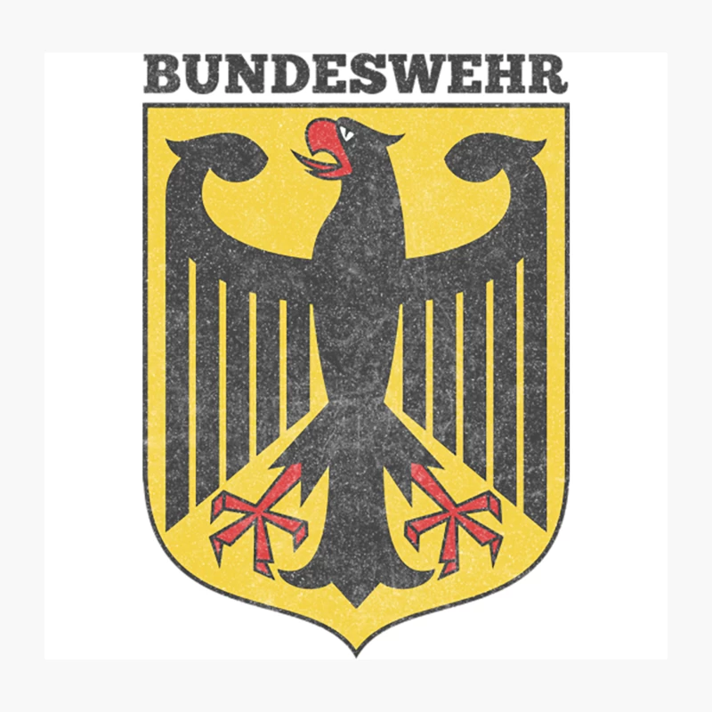 Bundeswehr  Deutsche German Coat Of Arms Faded Design 2 Throw Pillow