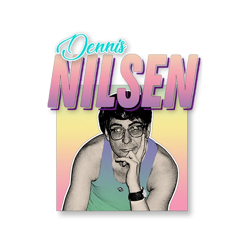Dennis Nilsen Serial Killer Retro 80s Style Design Tapestry