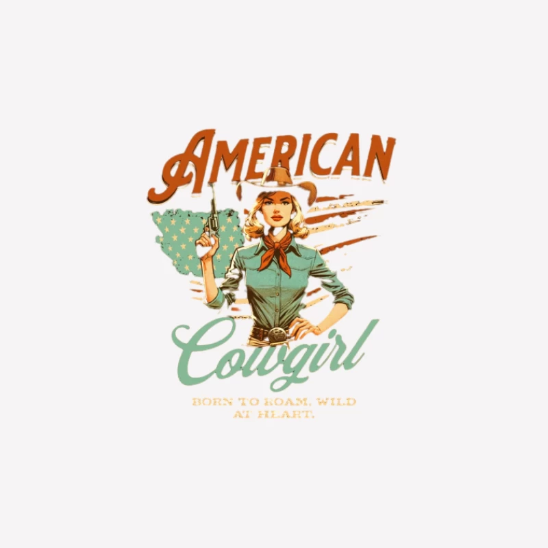Illustration de Cowgirl Américaine Homme T-Shirt
