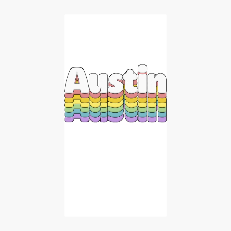 Austin, Texas  Retro Typography Design iPhone Case