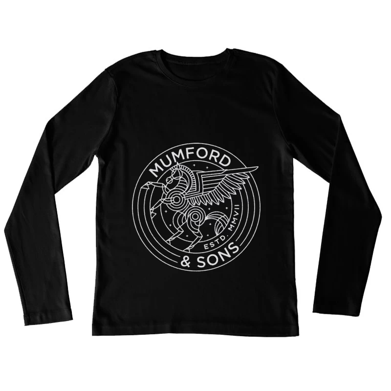 Mumford & Sons Geometric Pegasus Band Logo Female Long Sleeve T-Shirt