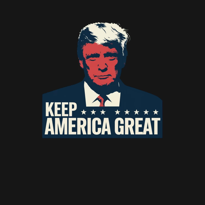 Keep America Great Political Campaign Poster in Red White and Blue Design Female Long Sleeve T-Shirt