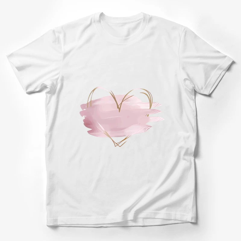 Aquarell Herz Design Herren T-Shirt