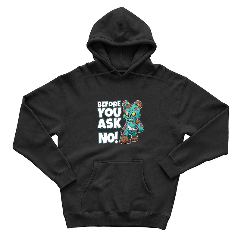 Gruseliges Bärendesign mit Messer Herren Pullover Hoodie