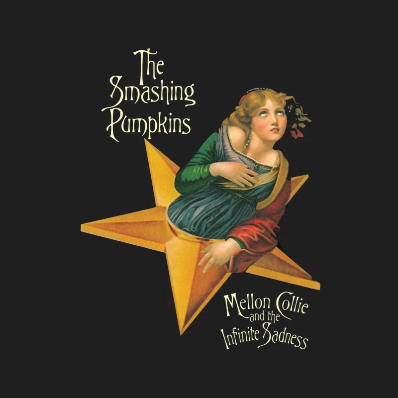 The Smashing Pumpkins' Mellon Collie Album Cover Featuring Classical Art on Golden Star Male Tank Top