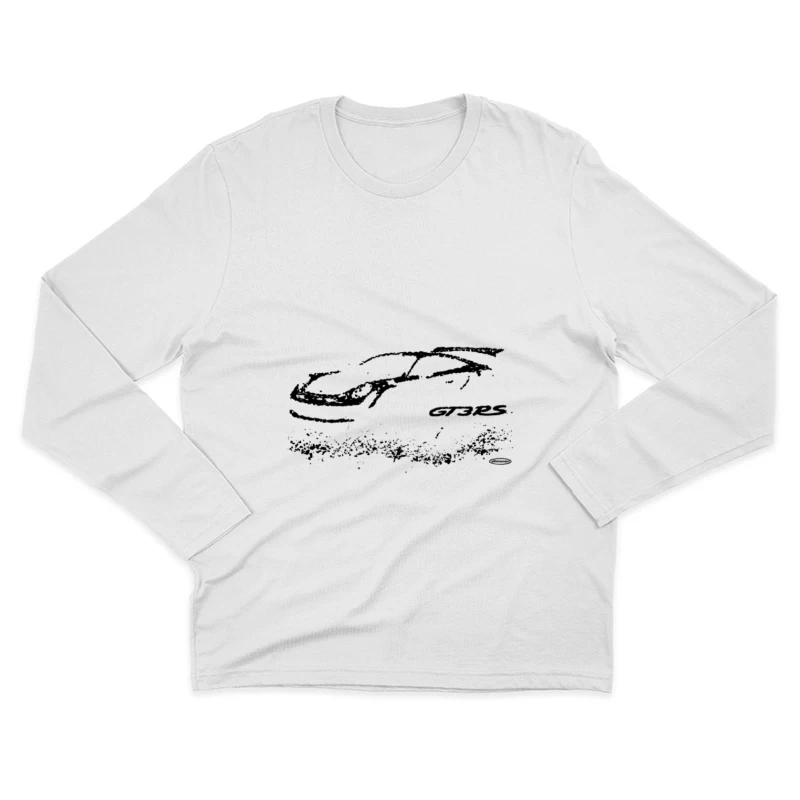 Illustration de voiture de course avec gazon Homme Manches Longues T-Shirt