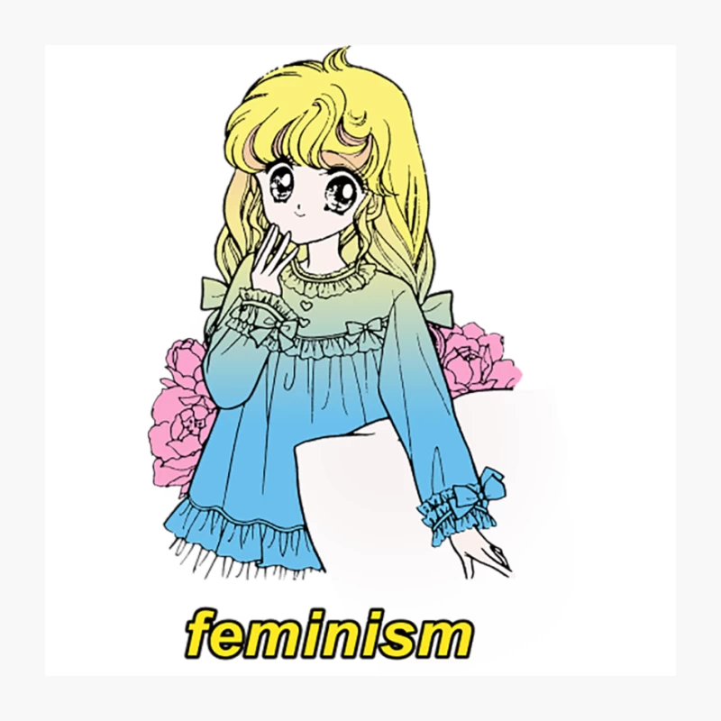 Feminism  80s Aesthetic Meme Design Pin