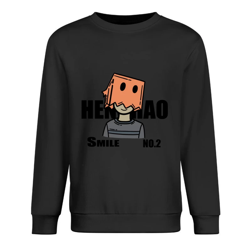 Figur mit Papiertüte auf dem Kopf Herren Pullover Sweatshirt