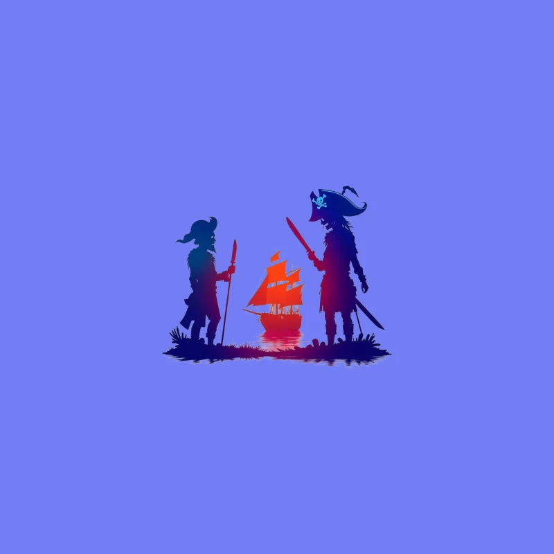 Pirate Ship Silhouette iPhone Case