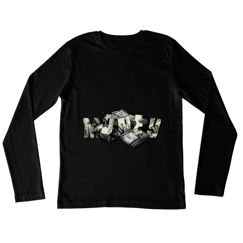 Money Illustration Female Long Sleeve T-Shirt