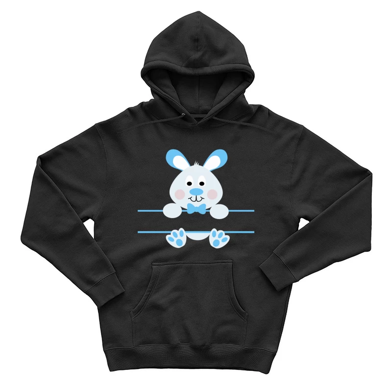 Lapin mignon avec nœud papillon bleu Homme Sweat à capuche