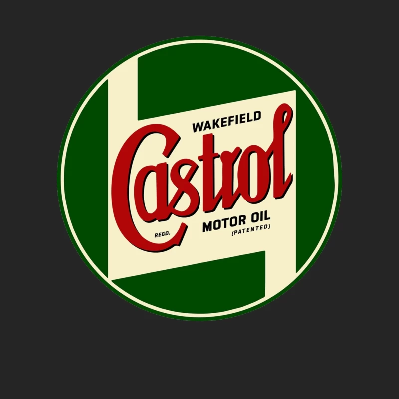 Vintage Castrol Motor Oil Circular Logo: Retro Automotive Branding Female Pullover Sweatshirt