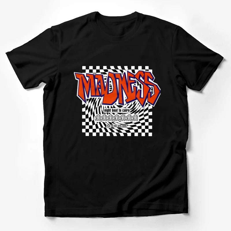 Madness - Night Boat to Cairo Album Cover with Checkerboard Design Male T-Shirt