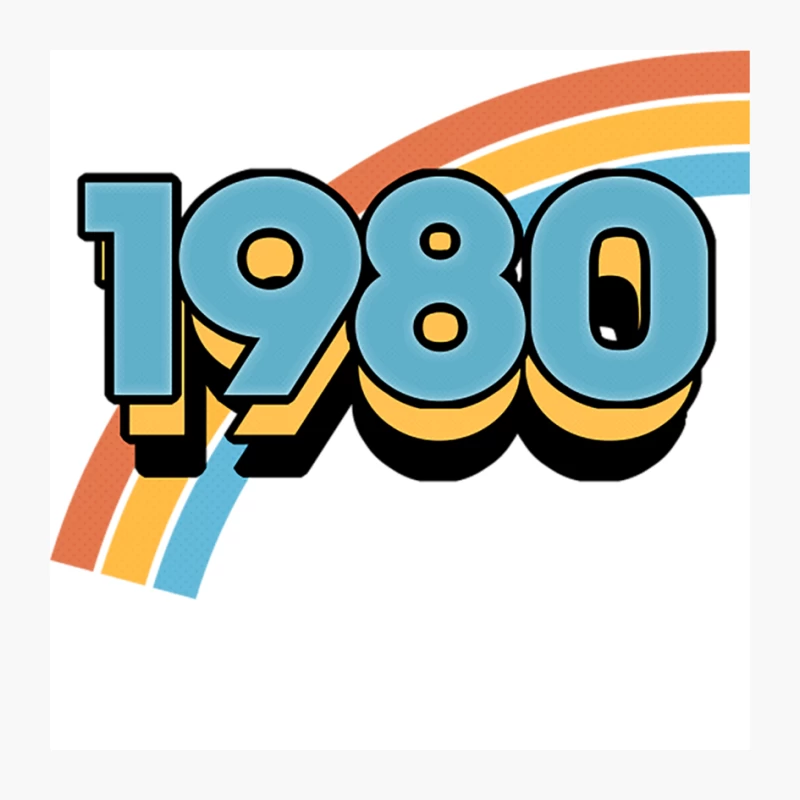 1980  Retro Birthday Design Pin