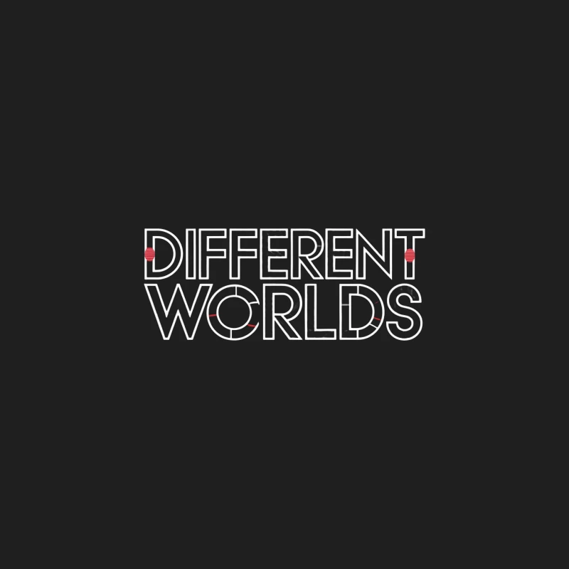 Minimalist Typography: Different Worlds Concept Male Tank Top