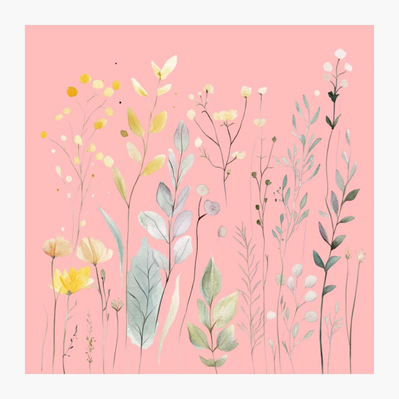 Delicate Watercolor Botanical Wildflower Illustration Pin