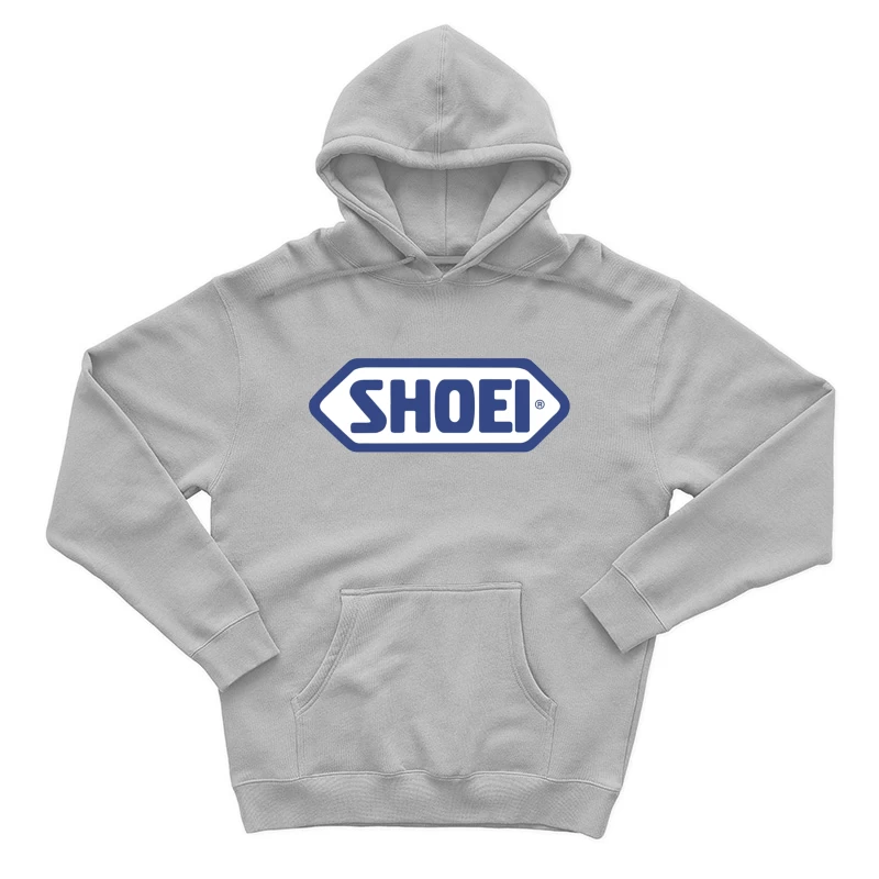 SHOEI Motorcycle Helmet Brand Logo in Blue Male Pullover Hoodie