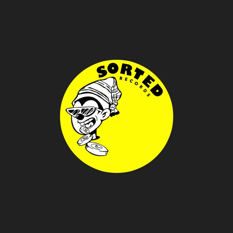 Sorted Records Label Logo with Cool Cartoon DJ Character Bucket Hat