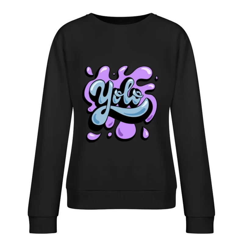 Stylisches Yolo-Graffiti-Design Damen Pullover Sweatshirt