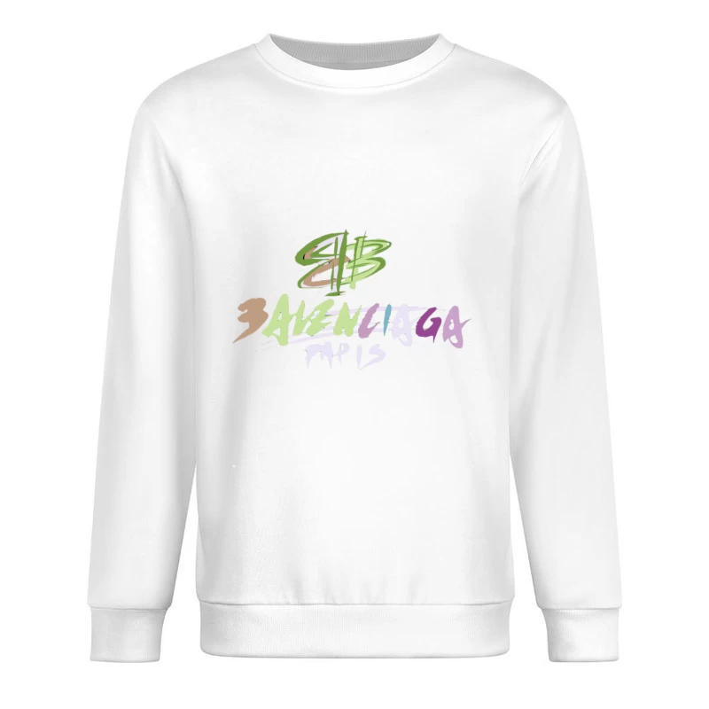 Collage de Mode Colorée avec Texte Homme Sweat-shirt à enfiler