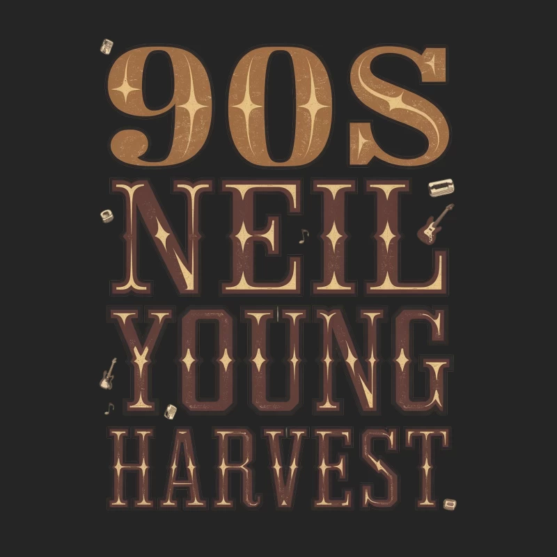 90s Neil Young Harvest: Retro Musical Typography Female Pullover Sweatshirt