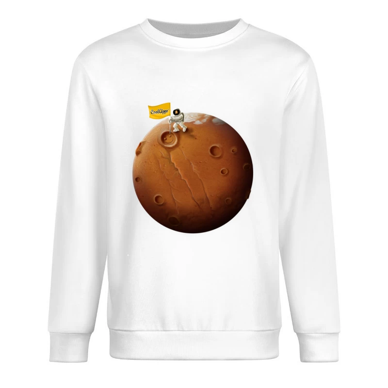 Astronauten auf dem roten Planeten Herren Pullover Sweatshirt