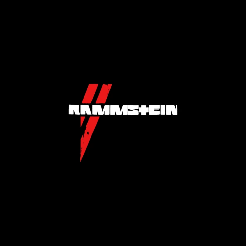 Rammstein Metal Band Logo in Red and White iPhone Case