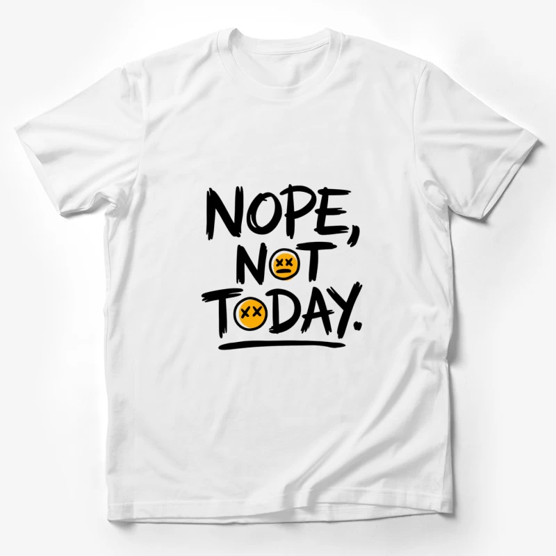 Expressive Typography: "Nope, Not Today" with Emojis Male T-Shirt