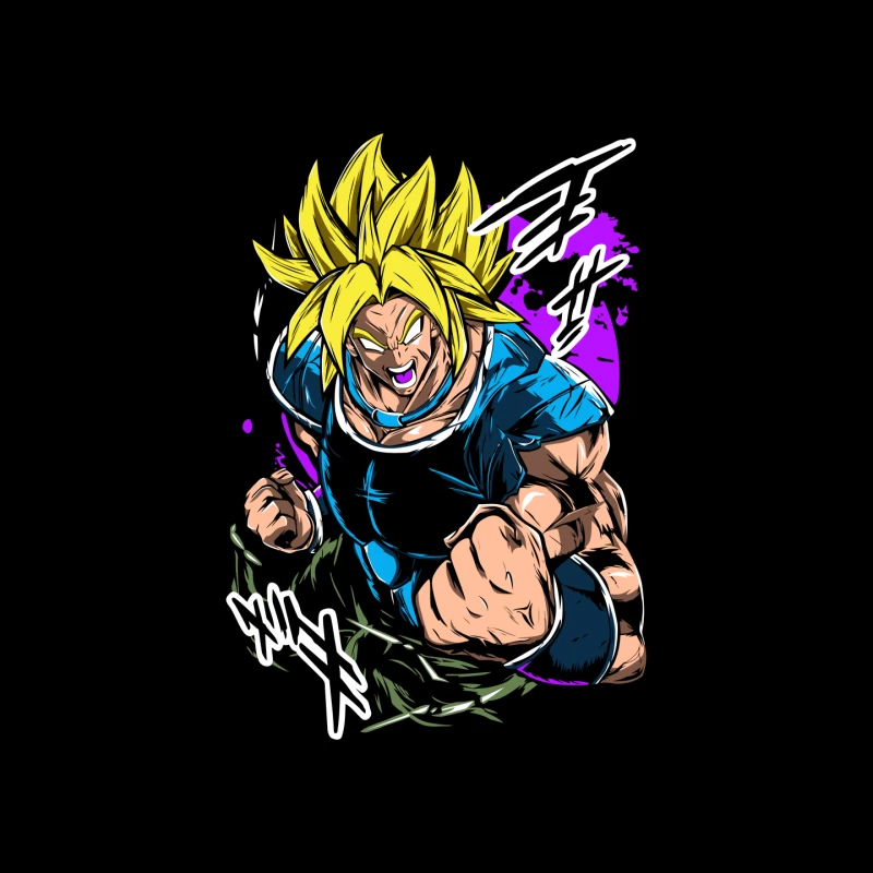 Anime Character in Action with Bright Colors Mouse Pad