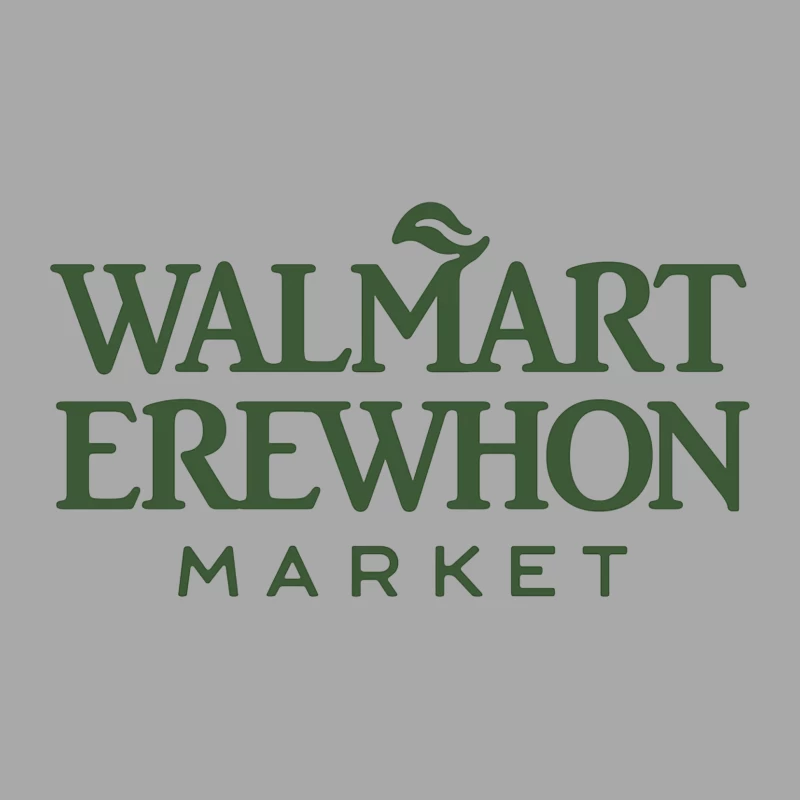 Walmart-Erewhon Market Logo Parody in Green Female Pullover Hoodie